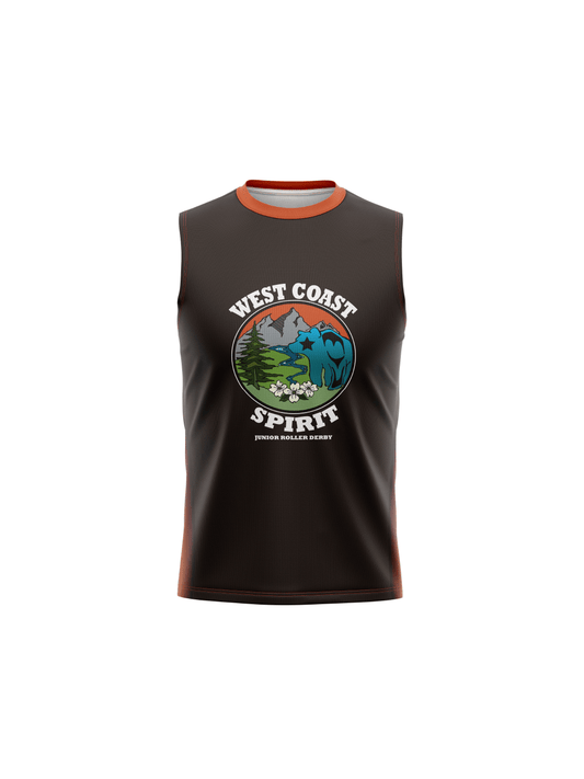 West Coast Spirit Junior Roller Derby | Unisex Sleeveless Top - Oddball Workshop