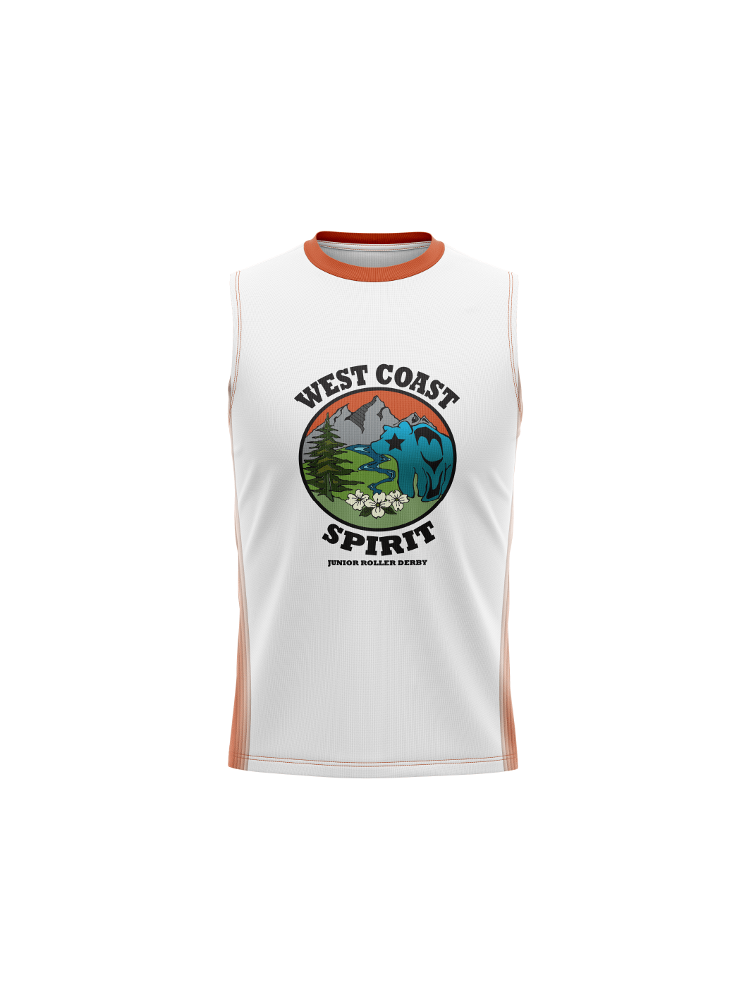 West Coast Spirit Junior Roller Derby | Unisex Sleeveless Top - Oddball Workshop
