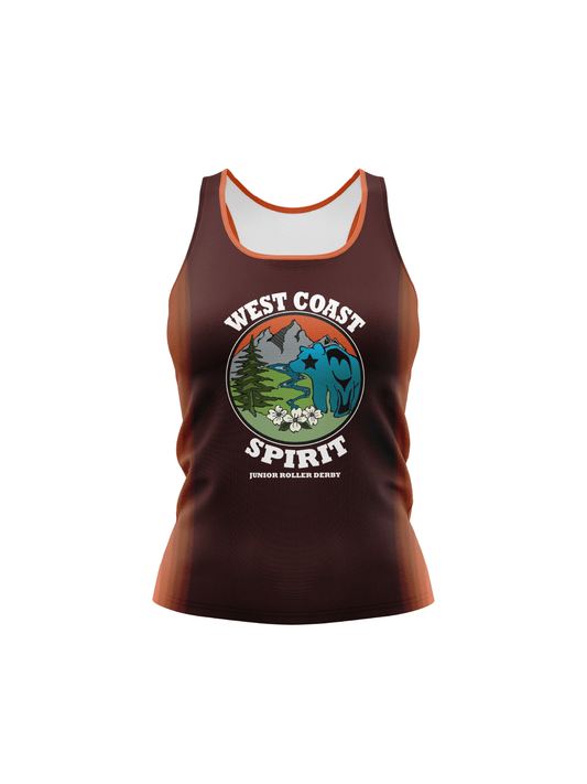 West Coast Spirit Junior Roller Derby | Women's Athletic Tank Top - Oddball Workshop