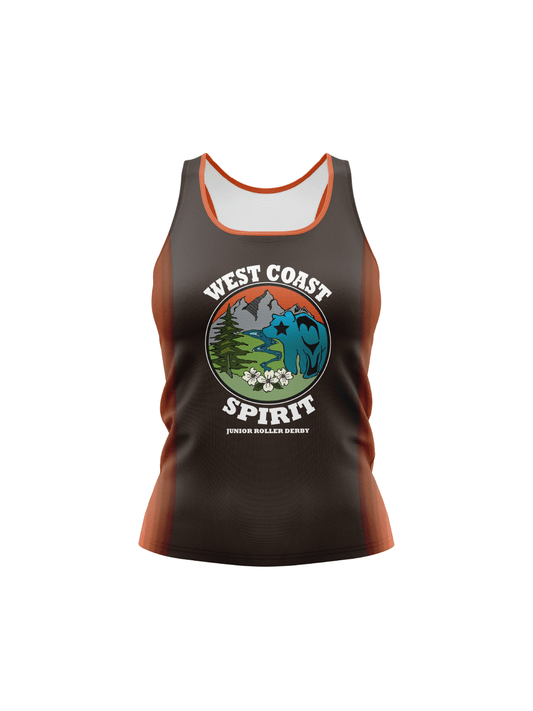 West Coast Spirit Junior Roller Derby | Women's Athletic Tank Top - Oddball Workshop