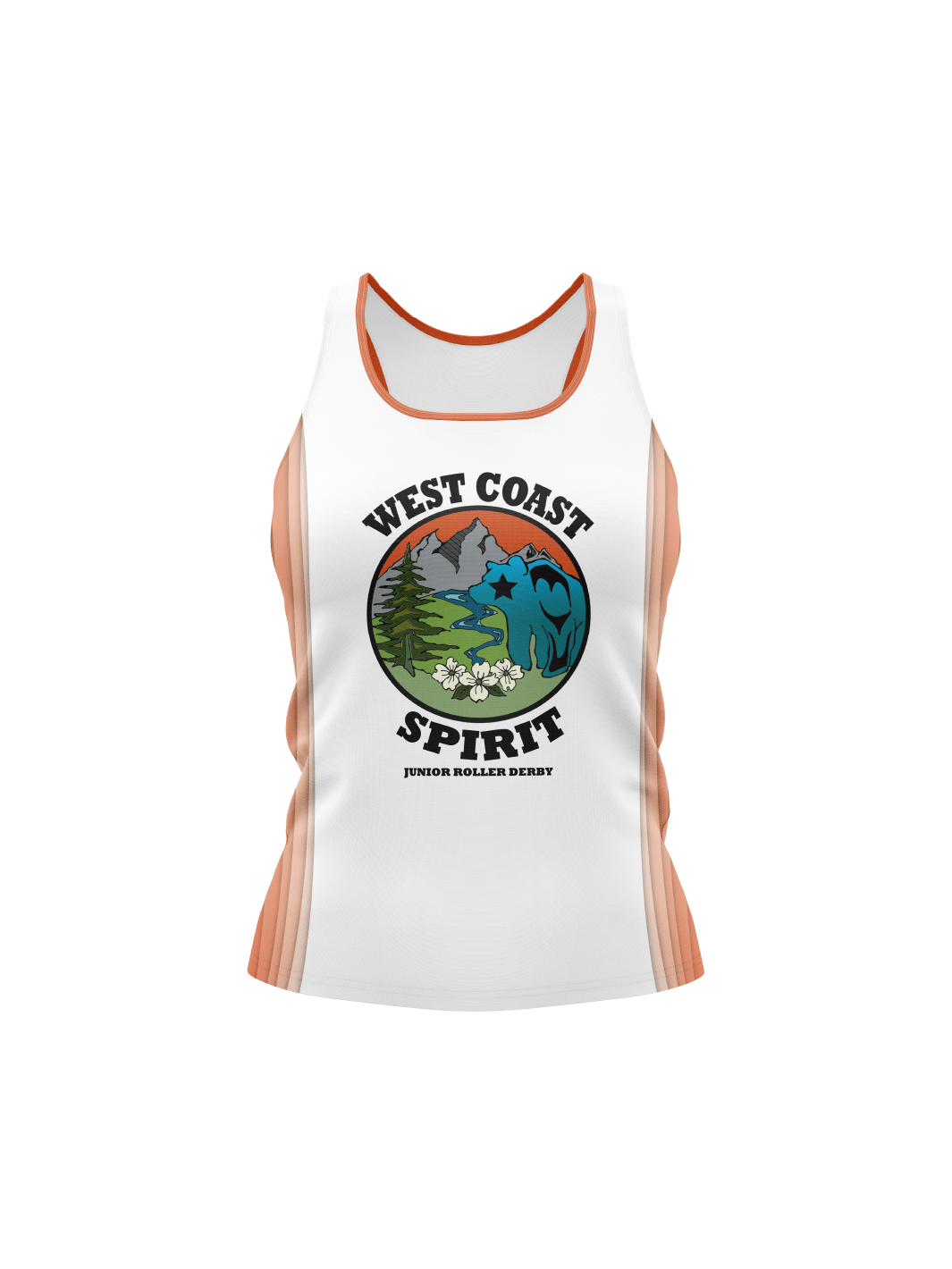 West Coast Spirit Junior Roller Derby | Women's Athletic Tank Top - Oddball Workshop