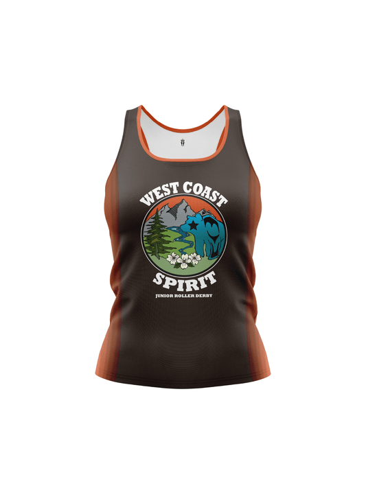 West Coast Spirit Junior Roller Derby | Women's Athletic Tank Top Reversible - Oddball Workshop