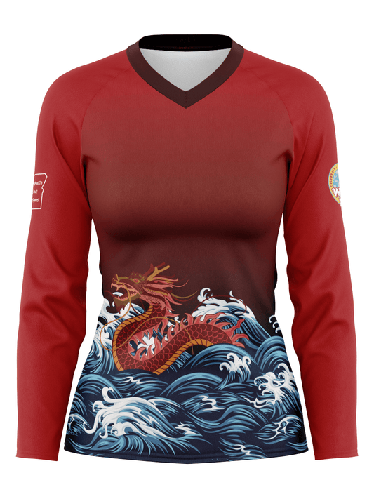 Willamette River Dragons | Women's Athletic Jersey Long Sleeve - Oddball Workshop