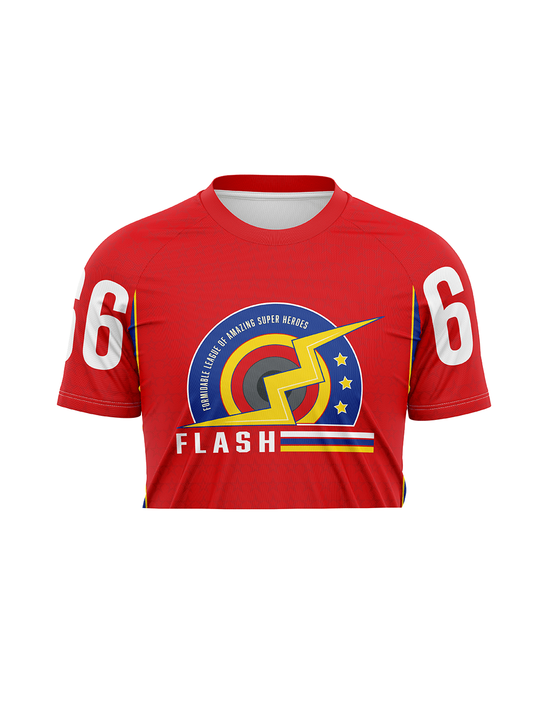 Team Flash | Unisex Athletic Jersey Short Sleeve Crop - Oddball Workshop