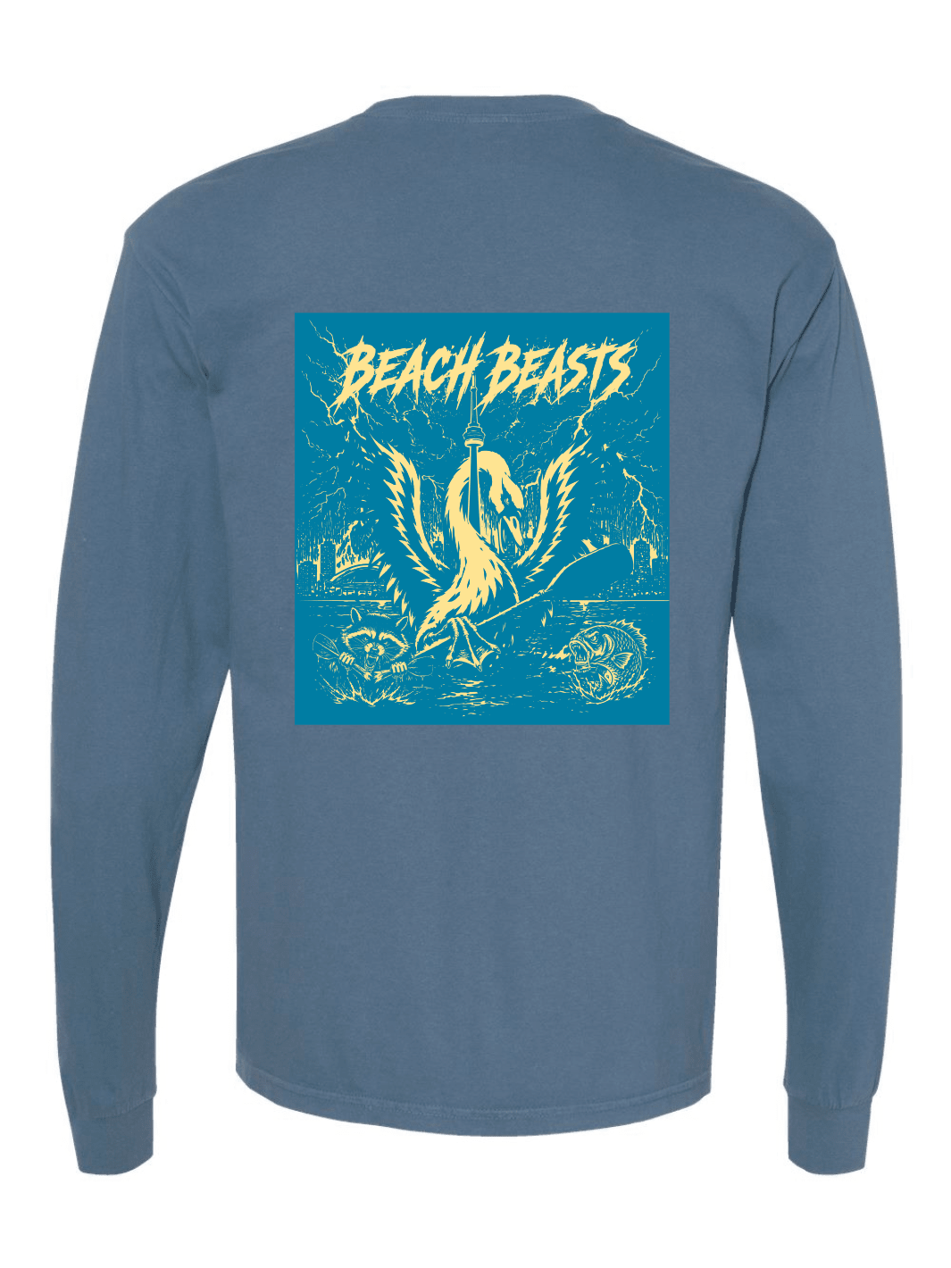 Beach Beasts Adult Long Sleeve T-shirt - Oddball Workshop