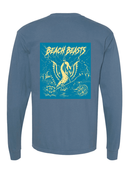 Beach Beasts Adult Long Sleeve T-shirt - Oddball Workshop