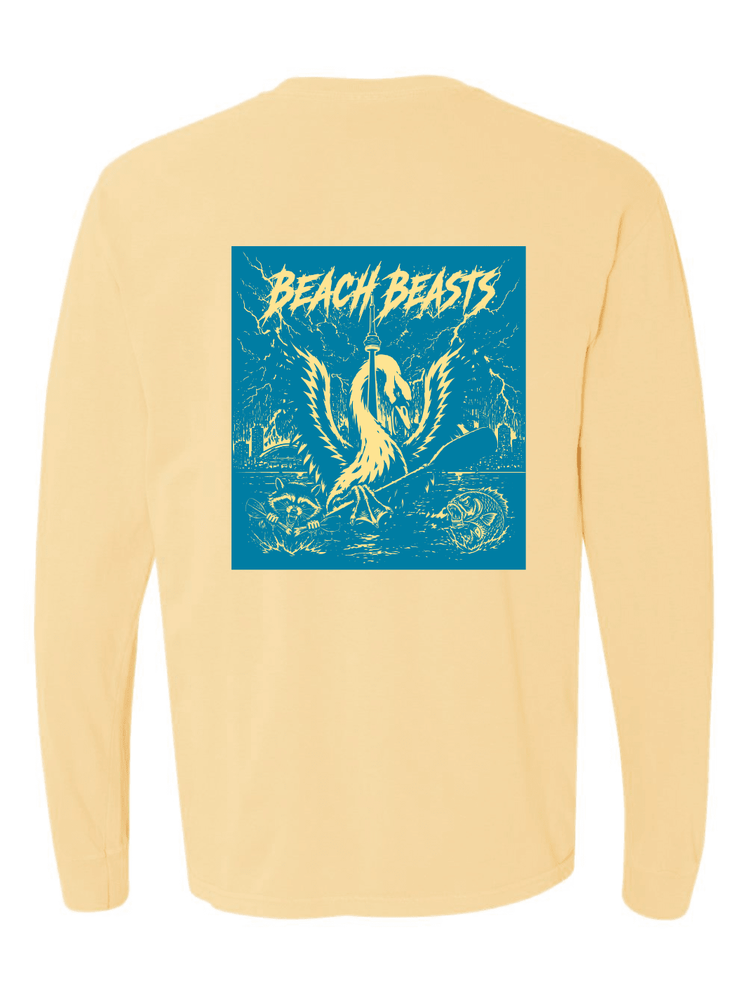 Beach Beasts Adult Long Sleeve T-shirt - Oddball Workshop