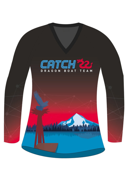 Catch 22 Dragon Boat | H2O Women's Athletic Jersey Long Sleeve - Oddball Workshop