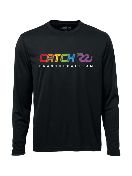 Catch 22 Dragon Boat | Men's Rainbow Design Technical Long Sleeve T-Shirt - Oddball Workshop
