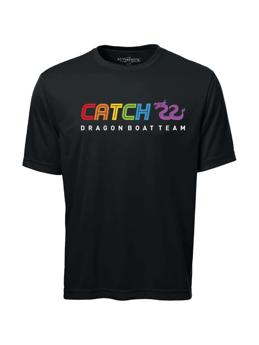 Catch 22 Dragon Boat | Men's Rainbow Design Technical Short Sleeve T-Shirt - Oddball Workshop