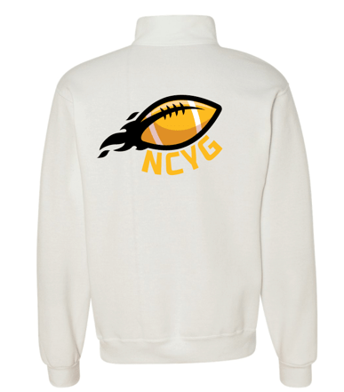 Young Guns | Unisex Cadet Collar Quarter Zip Sweatshirt Football - Oddball Workshop