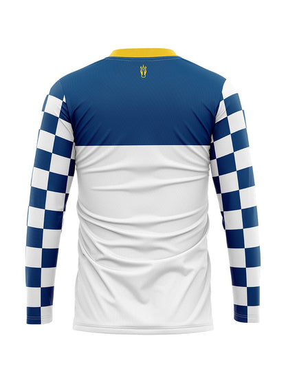 Sublimated Men's Checkered Long Sleeve Jersey - Oddball Workshop