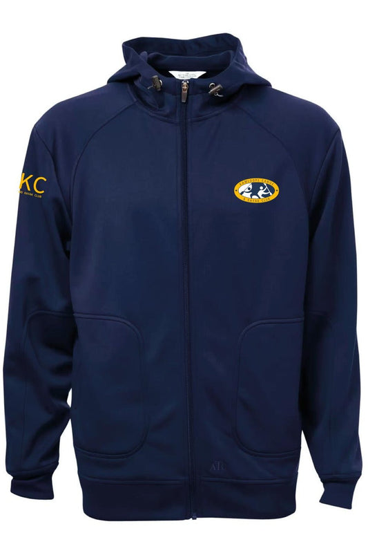 KCKC Unisex PTECH Fleece Hooded Jacket (Left Chest Logo & Right Arm Text) - Oddball Workshop