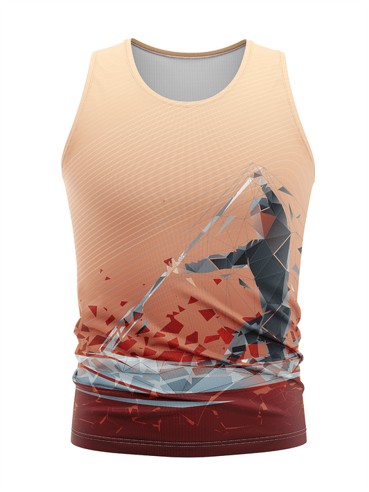 Peach H2O Men's Athletic Tank Top - Oddball Workshop