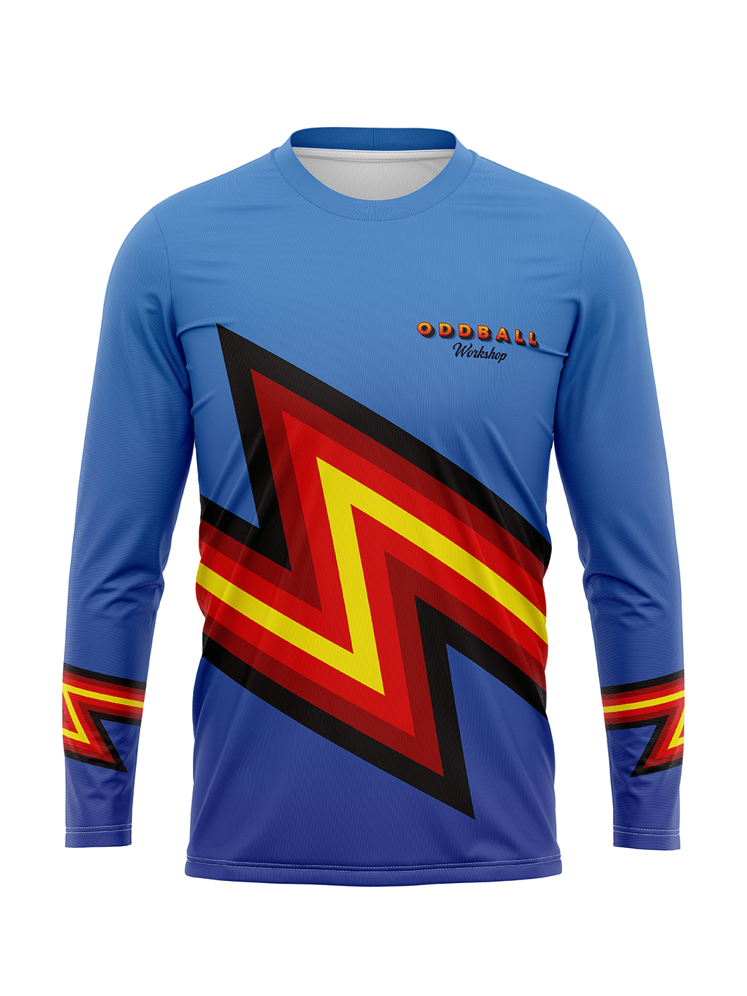 Retro - Men's Athletic Jersey Long Sleeve - Oddball Workshop