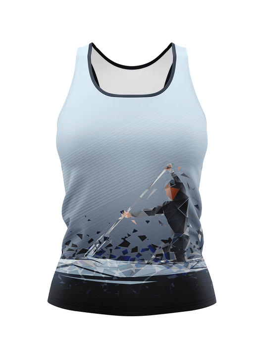 Slate Canoer H2O Women's Athletic Tank Top - Oddball Workshop