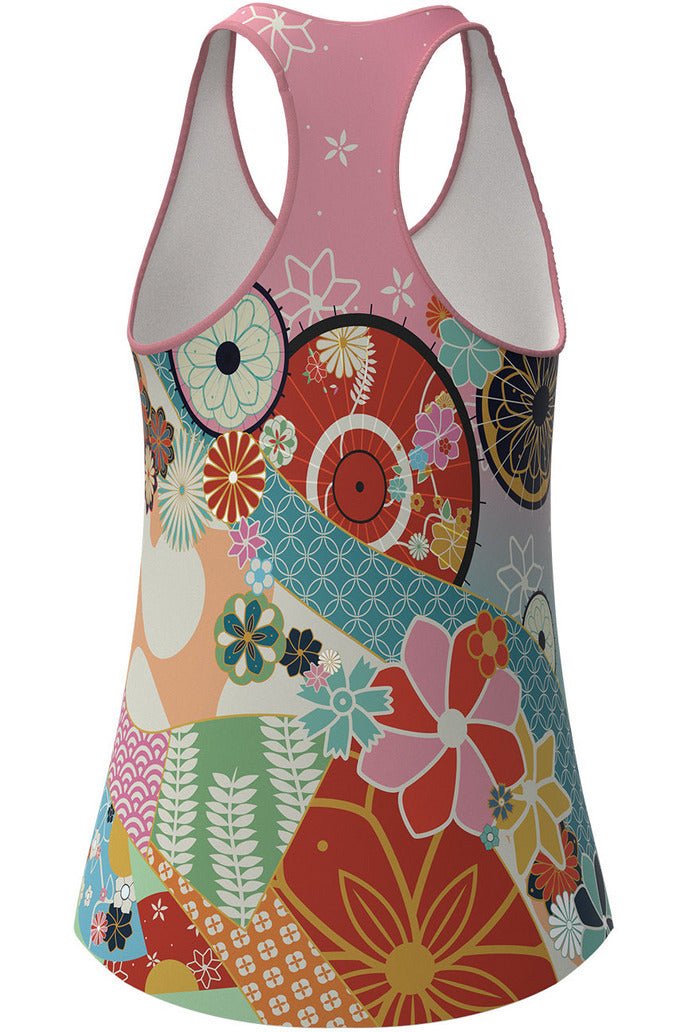 Oriental Flowers Women's Relaxed Tank Top - Oddball Workshop