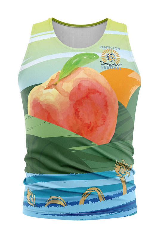 Penticton Dragon Boat Festival h2O Men's Tank Top - Peach Land - Oddball Workshop