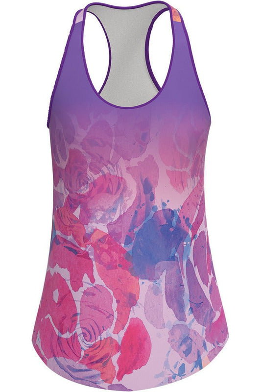 Purple Floral h2O Women's Relaxed Tank Top - Oddball Workshop