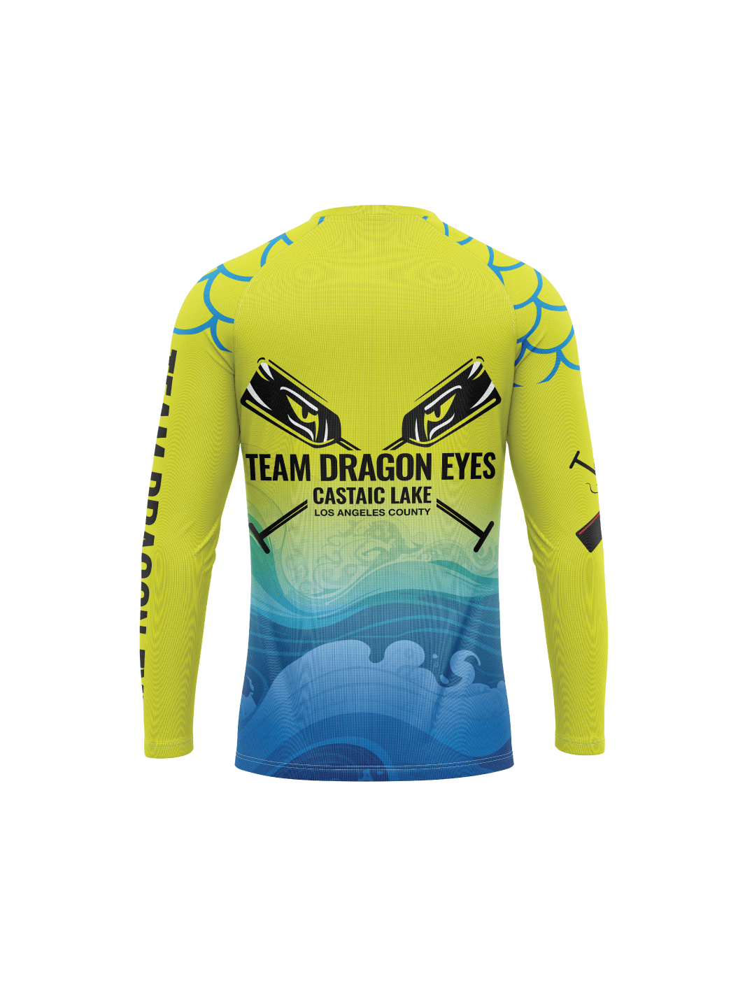 Team Dragon Eyes Men's Athletic Jersey Dragon Scales Shoulder Long Sleeve - Oddball Workshop