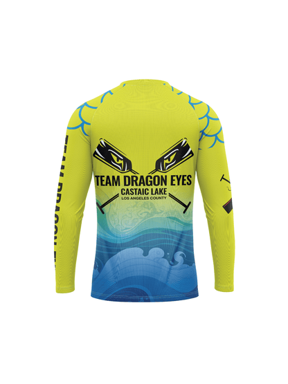 Team Dragon Eyes Men's Athletic Jersey Dragon Scales Shoulder Long Sleeve - Oddball Workshop