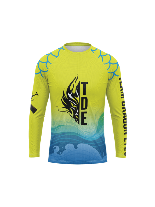 Team Dragon Eyes Men's Athletic Jersey Dragon Scales Shoulder Long Sleeve - Oddball Workshop