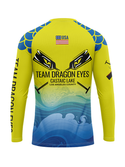 Team Dragon Eyes Men's Athletic Jersey Dragon Scales Shoulder TDE 2025 Long Sleeve - Oddball Workshop