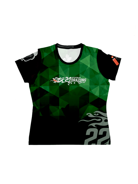 TNT (22 Dragons) H2O Women's Athletic Jersey Short Sleeve - Oddball Workshop
