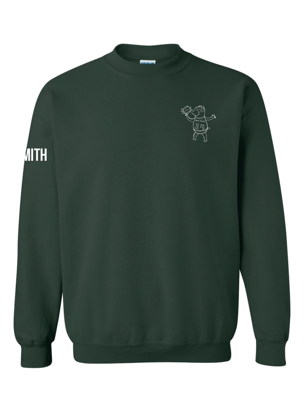Churchill Secondary Grad 2024 Crewneck (Bulldog Ball Spin Logo) - Oddball Workshop