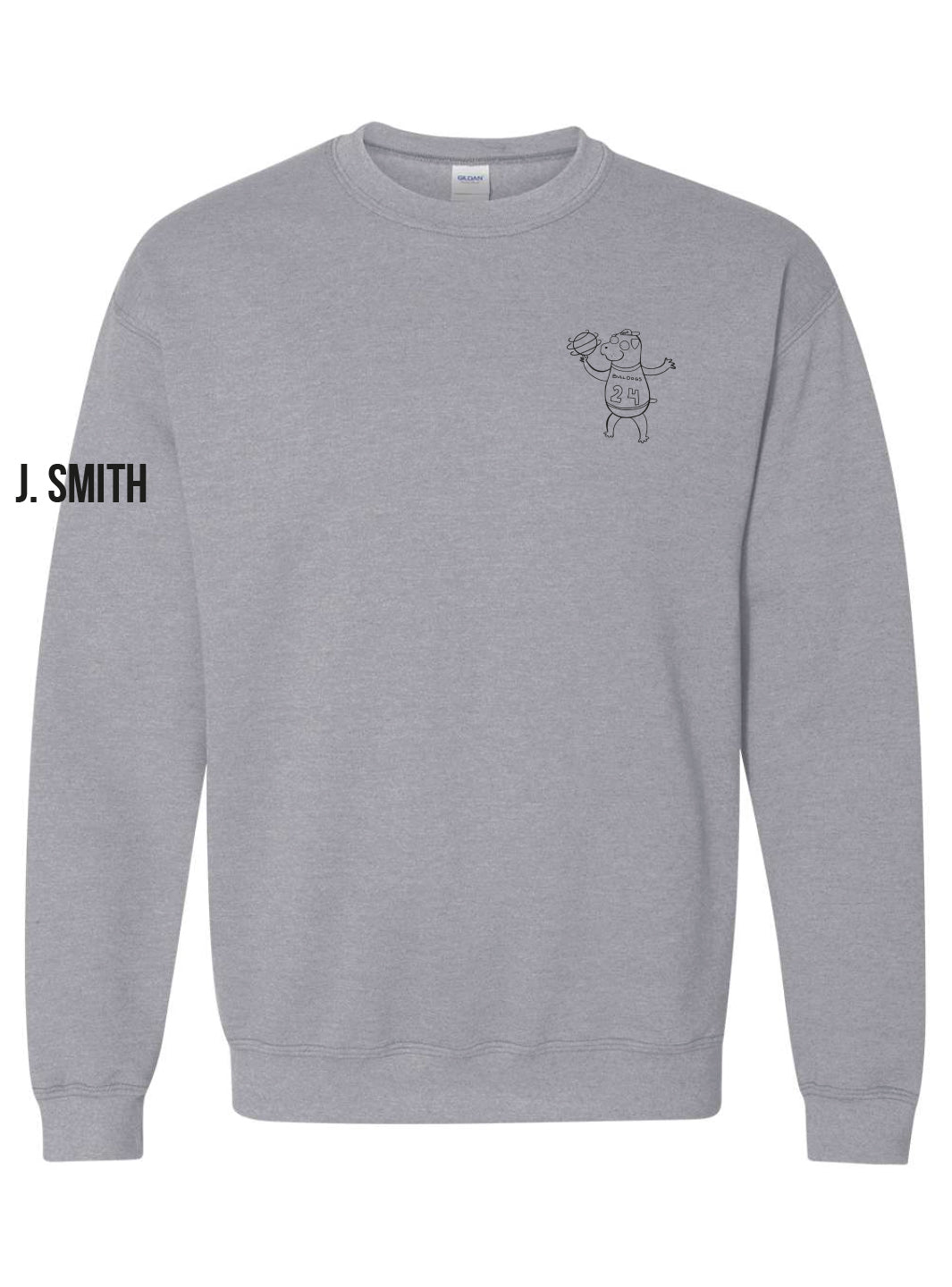 Churchill Secondary Grad 2024 Crewneck (Bulldog Ball Spin Logo) - Oddball Workshop