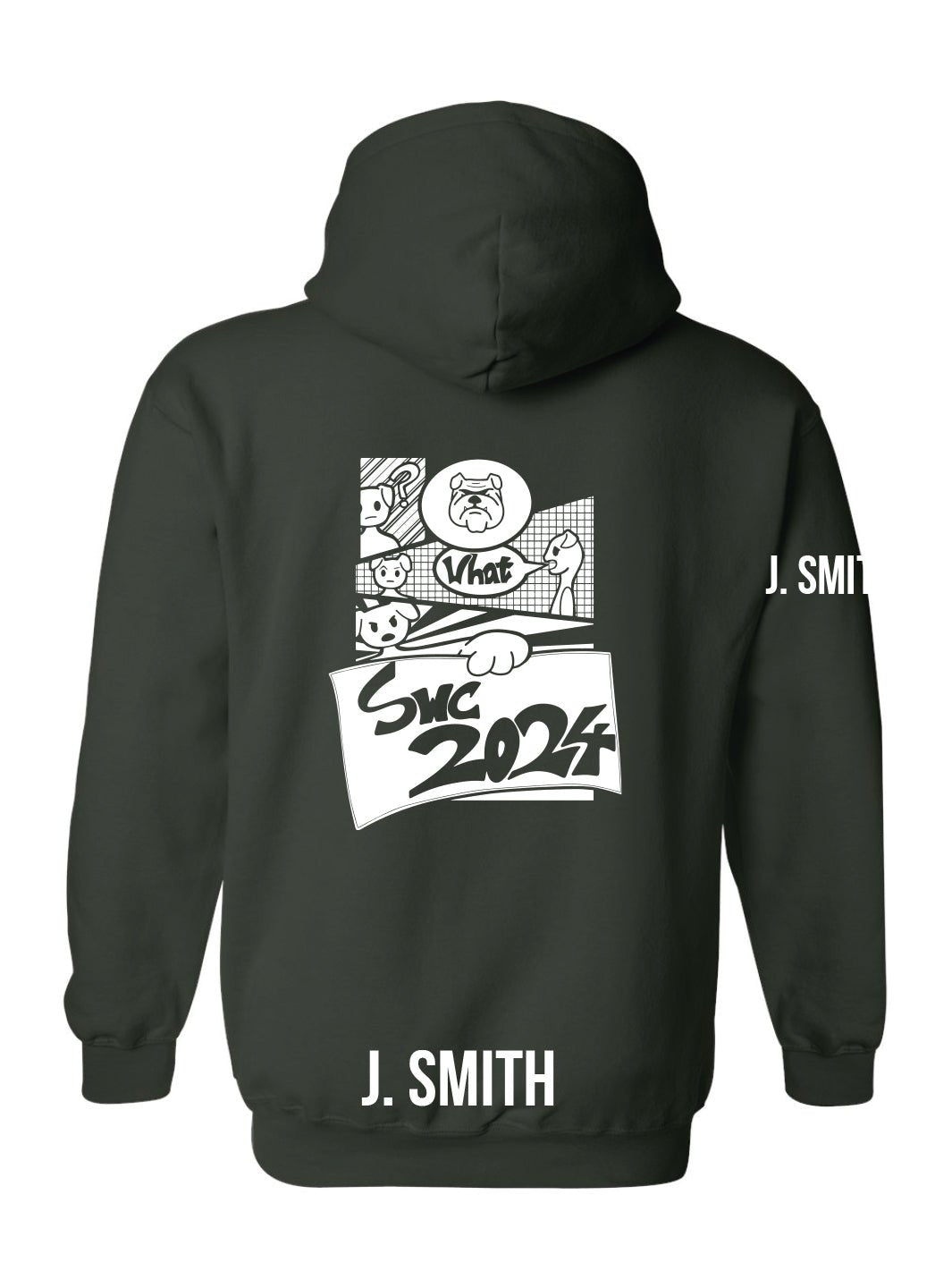 Churchill Secondary Grad 2024 Hoodie (SWC 2024 Comic Logo) - Oddball Workshop