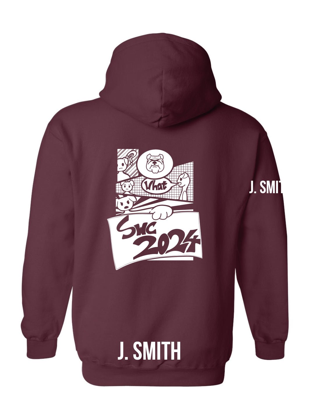 Churchill Secondary Grad 2024 Hoodie (SWC 2024 Comic Logo) - Oddball Workshop