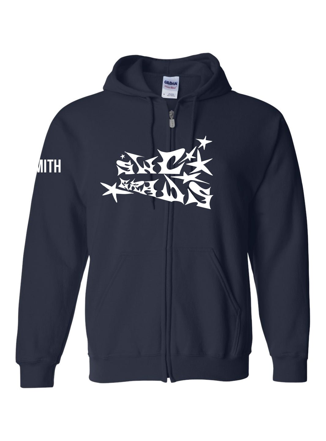 Churchill Secondary Grad 2024 Zip Up Hoodie (Stars Logo) - Oddball Workshop