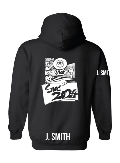 Churchill Secondary Grad 2024 Zip Up Hoodie (SWC 2024 Comic Logo) - Oddball Workshop