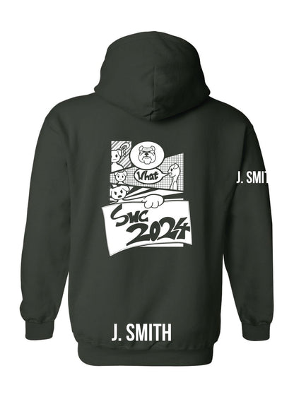 Churchill Secondary Grad 2024 Zip Up Hoodie (SWC 2024 Comic Logo) - Oddball Workshop