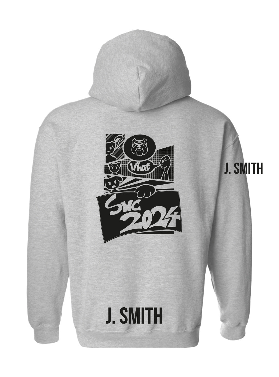 Churchill Secondary Grad 2024 Zip Up Hoodie (SWC 2024 Comic Logo) - Oddball Workshop