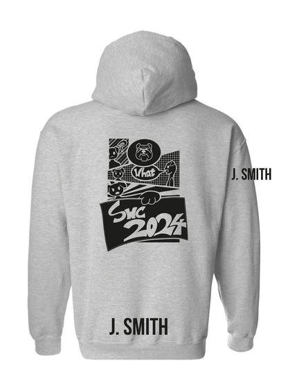 Churchill Secondary Grad 2024 Zip Up Hoodie (SWC 2024 Comic Logo) - Oddball Workshop