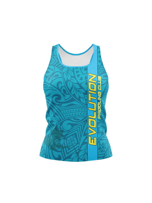 CSDC Evolution Paddling Club H2O Women's Athletic Tank Top Blue Design - Oddball Workshop