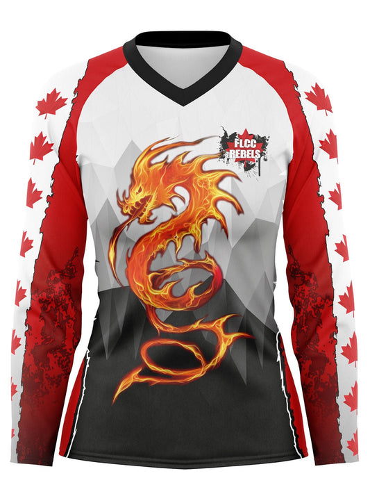 FLCC Rebels | Barcelona 2026 Women's Athletic Jersey Long Sleeve - Oddball Workshop