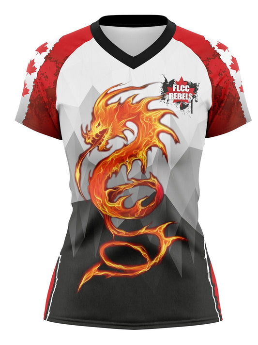 FLCC Rebels | Barcelona 2026 Women's Athletic Jersey Short Sleeve - Oddball Workshop