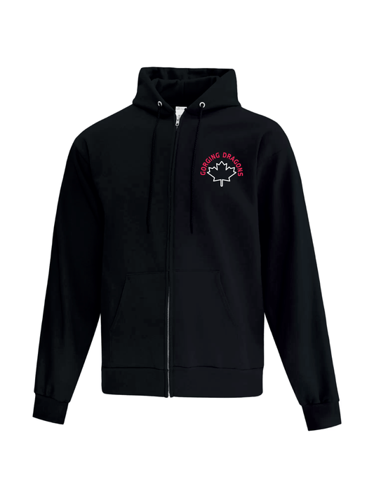 Gorging Dragons Vintage Unisex Zip Hoodie - Oddball Workshop