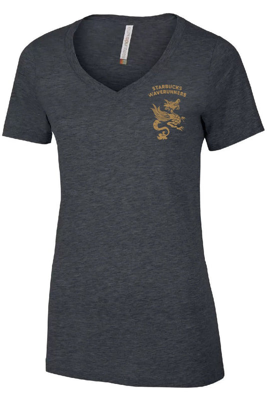 Starbucks Waverunners Women's Classic V-neck T-shirt - Oddball Workshop