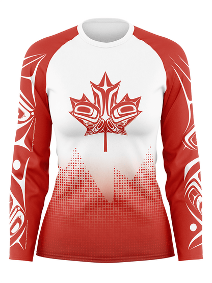 Team Canada Brazil Race Jersey - Women's Athletic Jersey Long Sleeve Crewneck - Oddball Workshop