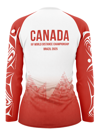 Team Canada Brazil Race Jersey - Women's Athletic Jersey Long Sleeve Crewneck - Oddball Workshop
