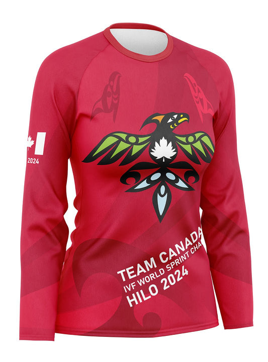 Team Canada Hilo Race Jersey - Women's Athletic Jersey Long Sleeve - Oddball Workshop