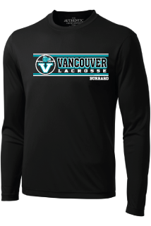 Vancouver Lacrosse | Bar Logo Long Sleeve Tech Tee (Adult) - Oddball Workshop