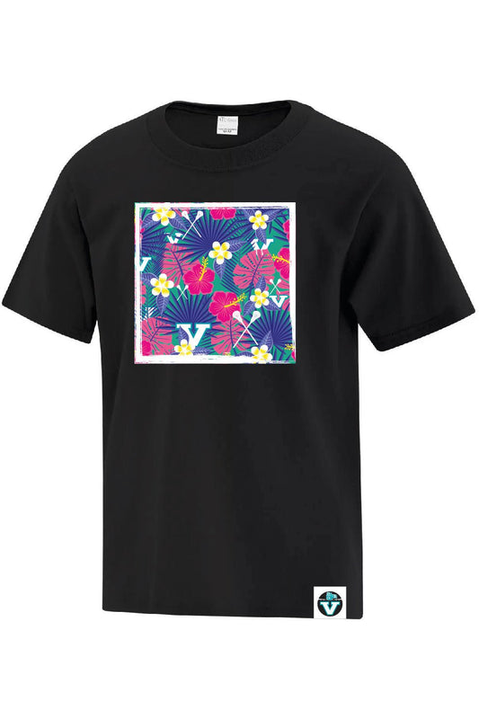 Vancouver Lacrosse Hawaiian Square Short Sleeve Tee (Youth) - Oddball Workshop