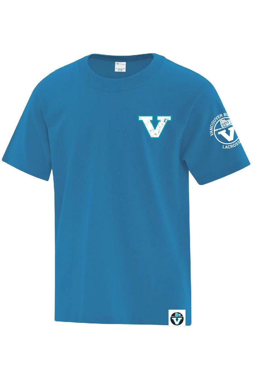 Vancouver Lacrosse | Left Chest Vintage V & Left Arm Crest Tee (Youth) - Oddball Workshop
