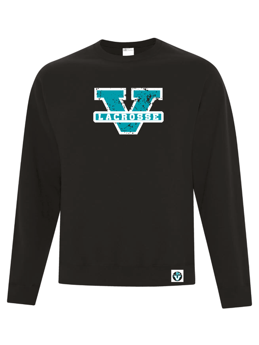Vancouver Lacrosse | V Lacrosse Logo Crewneck Sweatshirt (Adult) - Oddball Workshop