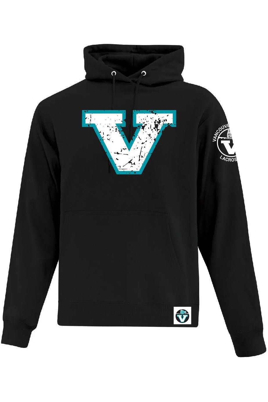 Vancouver Lacrosse | Vintage V w/ Crest Hoodie (Adult) - Oddball Workshop
